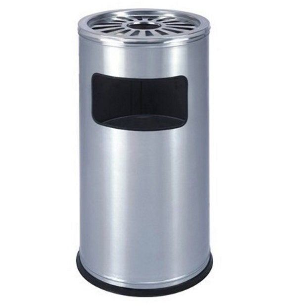 Thùng rác inox có gạt tàn thuốc A35-Y