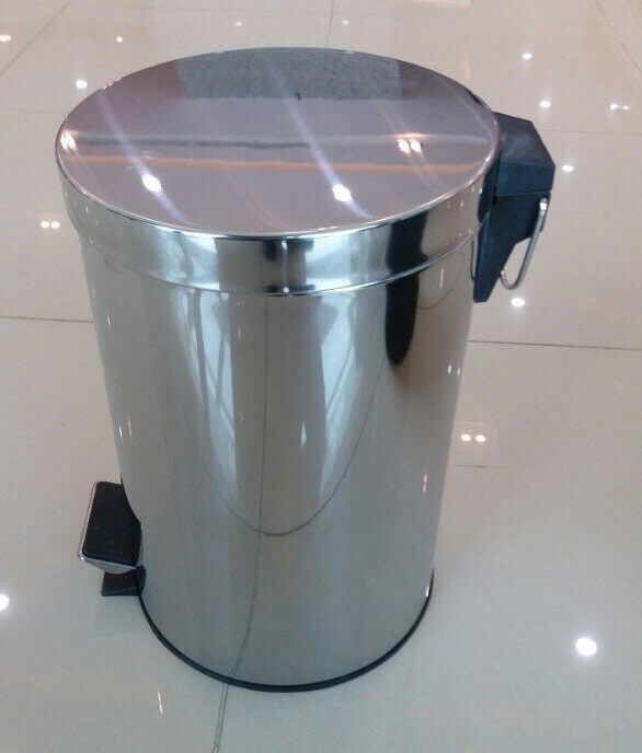 Thùng rác inox đạp chân 12 lít Tròn