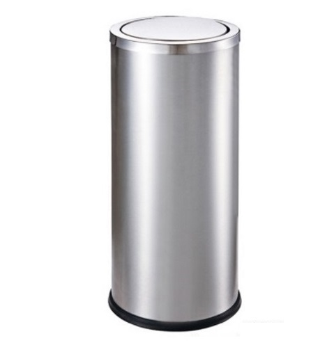 Thùng rác inox tròn nắp lật A35-O