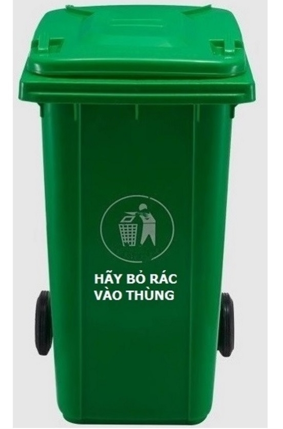 Thùng rác nhựa 240L RẤT DÀY - RẤT BỀN - nặng 14kg