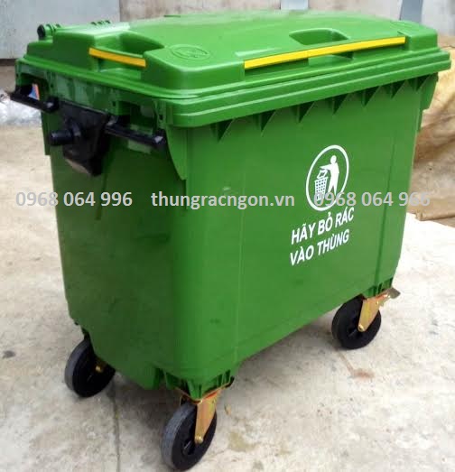 Thùng rác nhựa 660L HDPE