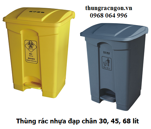 Thùng rác nhựa đạp chân 30L, 45L, 68L