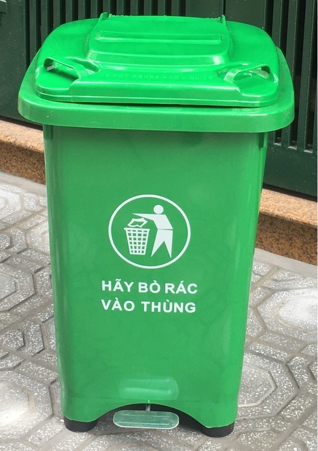 Thùng rác nhựa đạp chân 60L màu Xanh Lá