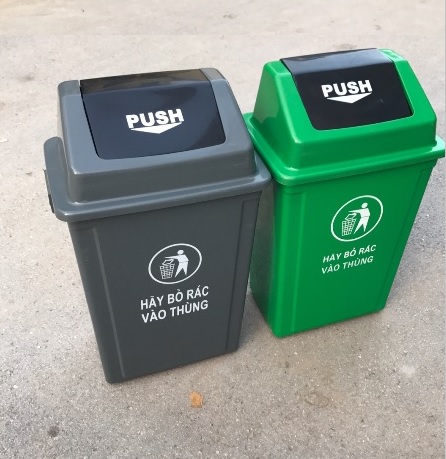 Thùng rác nhựa gia đình nắp lật 60L