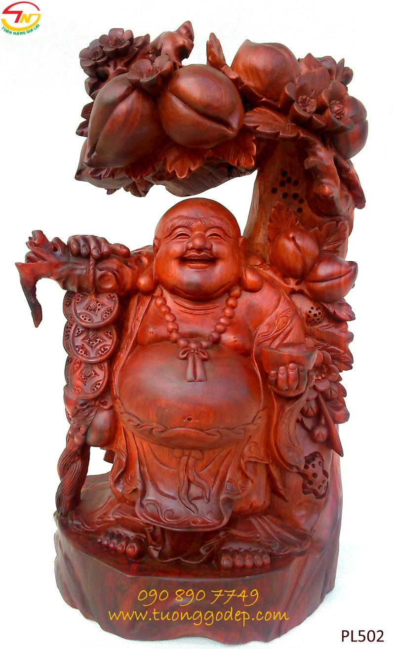 Tượng Phật Di Lặc gỗ hương