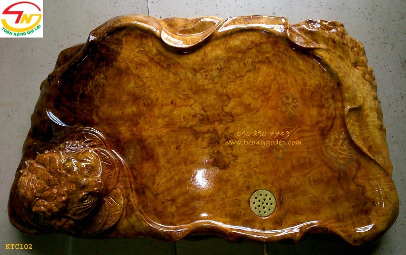 Khay trà bằng gỗ nu kháo