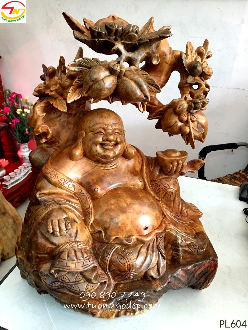 Phật Di Lặc gỗ xá xị