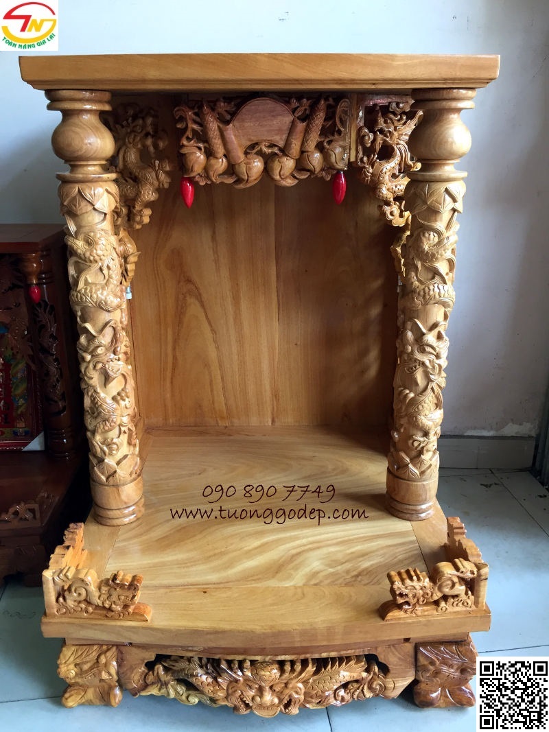 Bàn thờ Thần Tài Ông Địa bằng gỗ