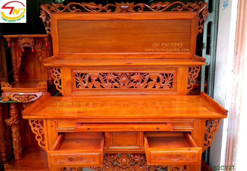 Bàn thờ nhị cấp có vách