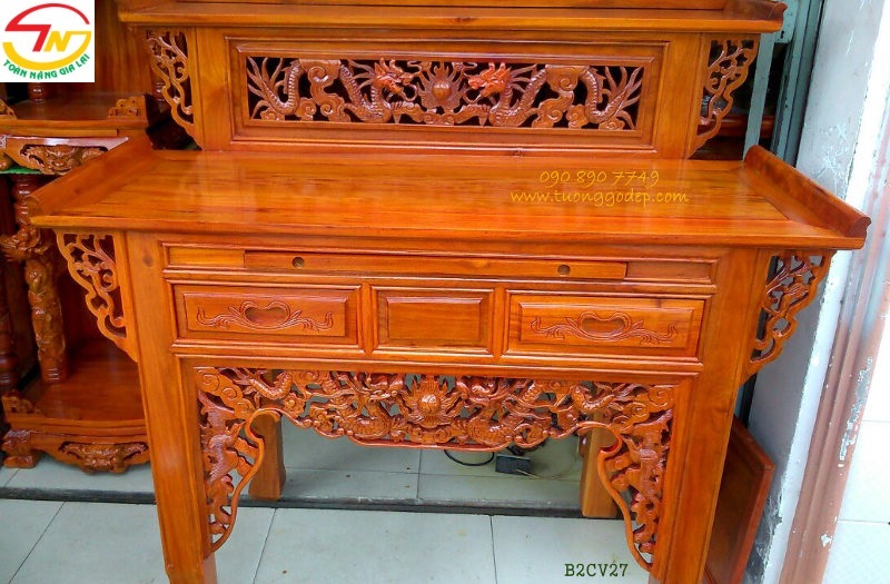 Bàn thờ nhị cấp có vách