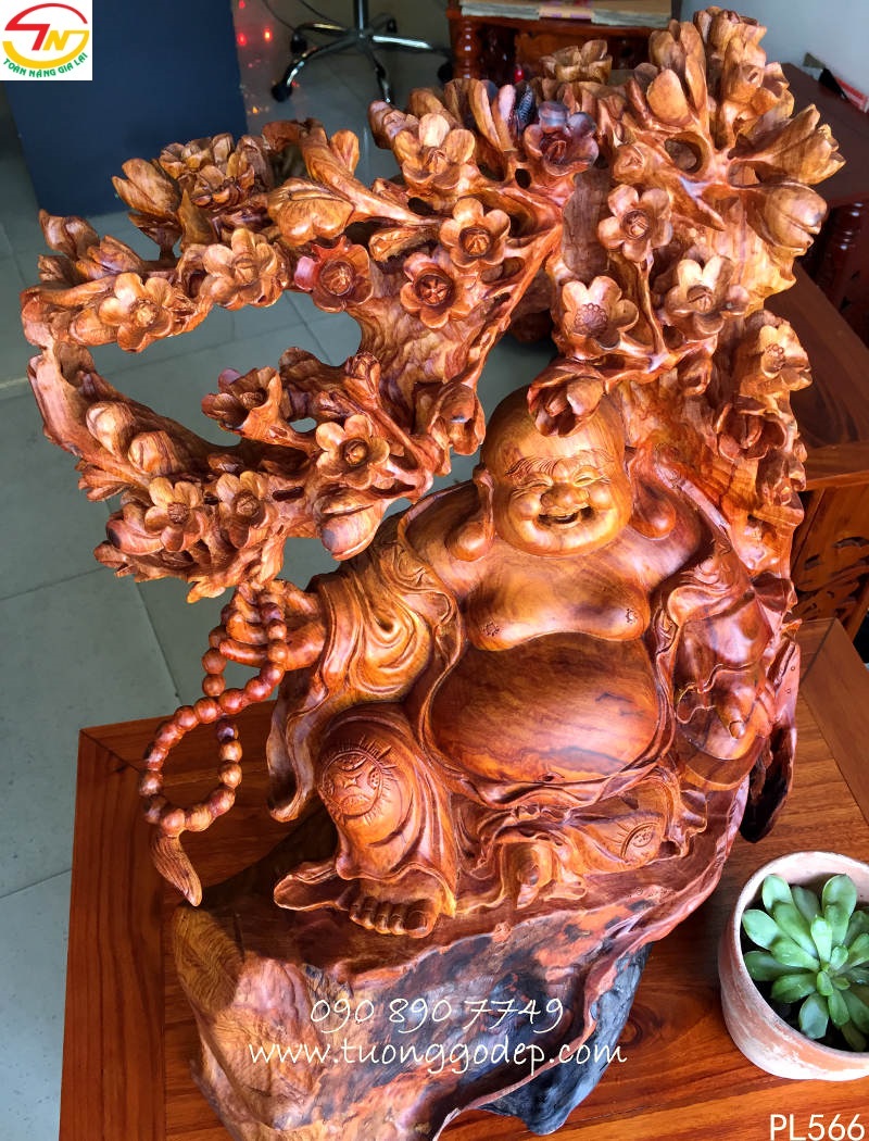 Phật Di Lặc gỗ cẩm