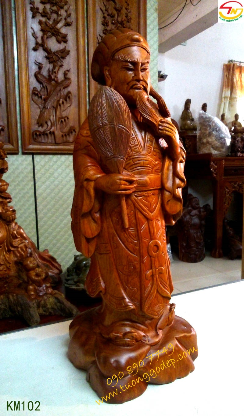 Tượng gỗ Khổng Minh