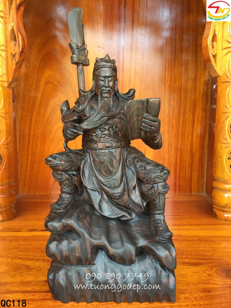 Tượng Quan Công đọc sách