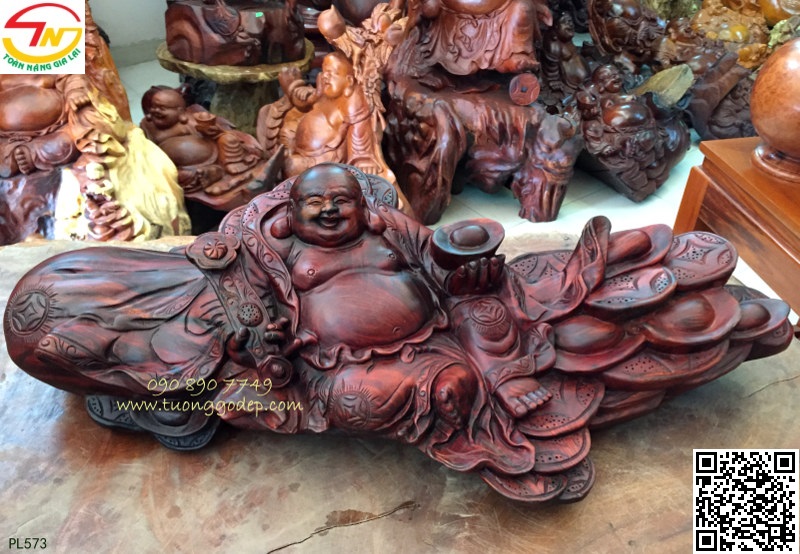 Phật Di Lặc gỗ trắc
