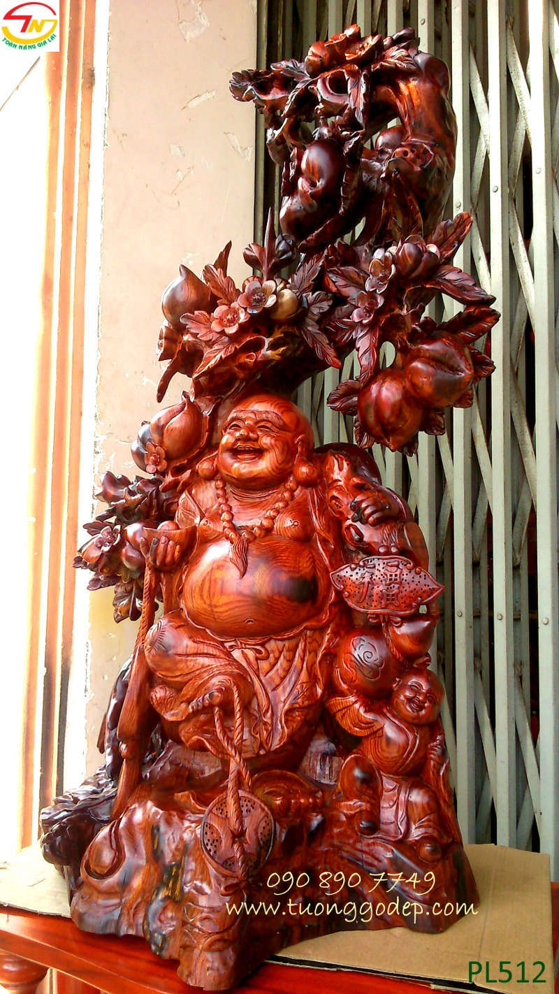 Phật Di Lặc gỗ cẩm