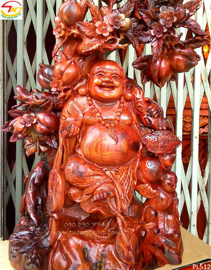 Phật Di Lặc gỗ cẩm