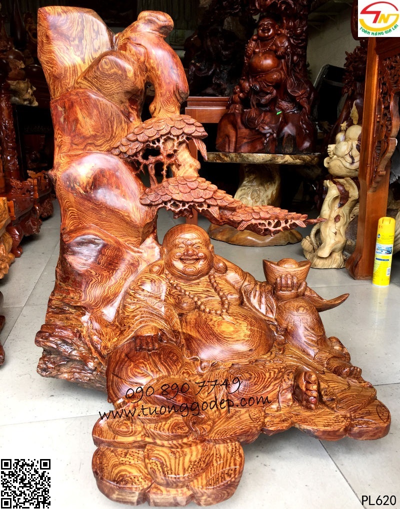 Phật Di Lặc gỗ cẩm