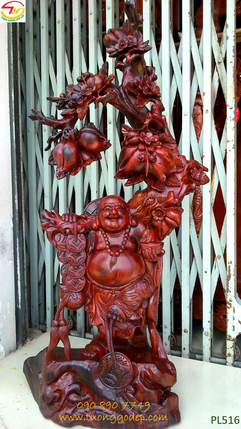 Phật Di Lặc gỗ cẩm