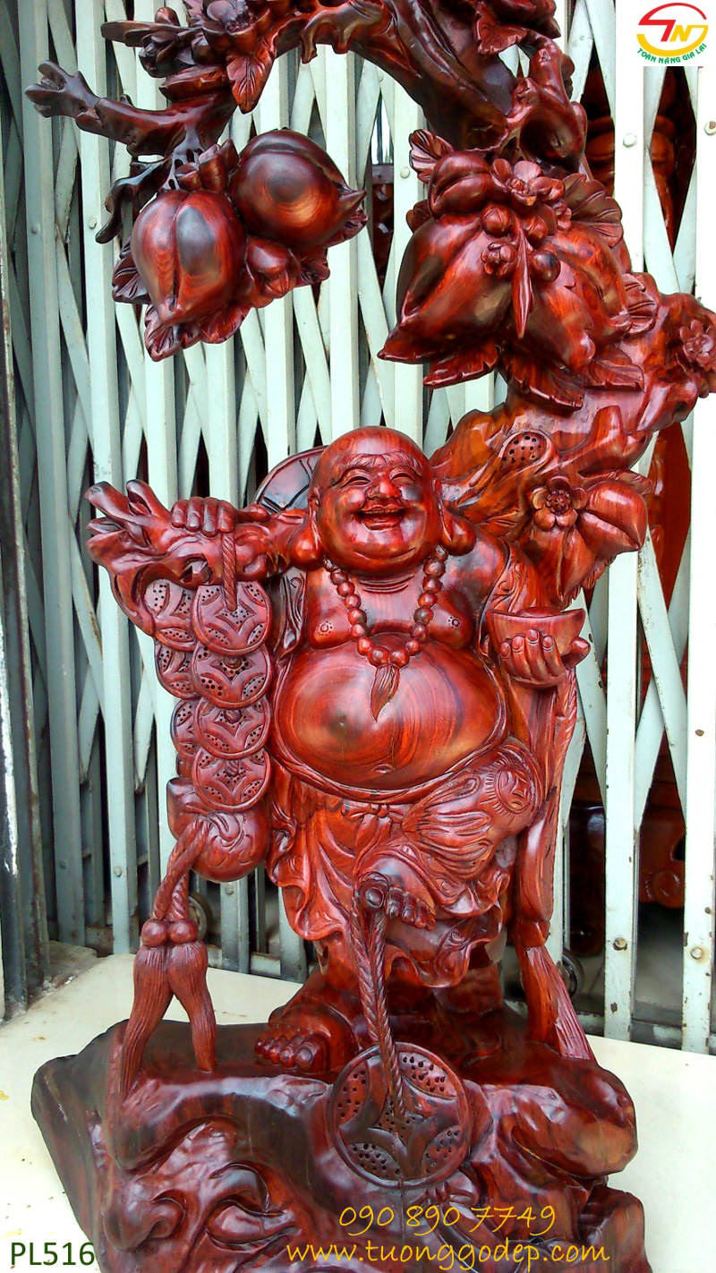 Phật Di Lặc gỗ cẩm