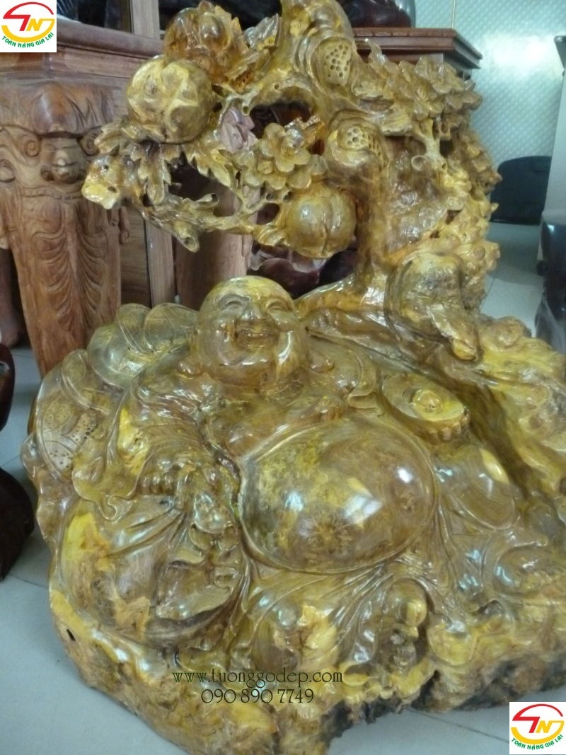 Phật Di Lặc gỗ nu nghiến (PL116)