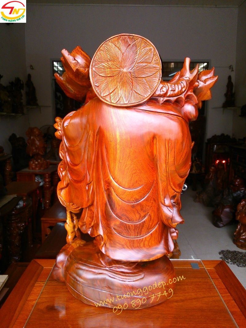 Tượng di lặc đẹp gỗ hương