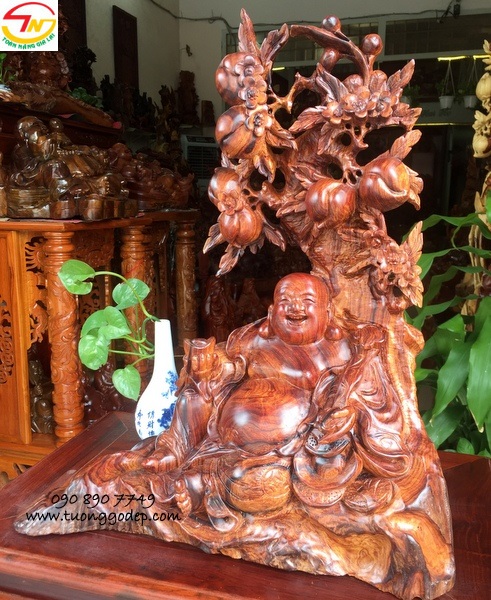 Phật Di Lặc gỗ cẩm lai việt nam