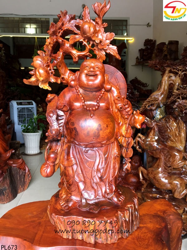 Tượng Phật Di Lặc vác cành đào - PL673