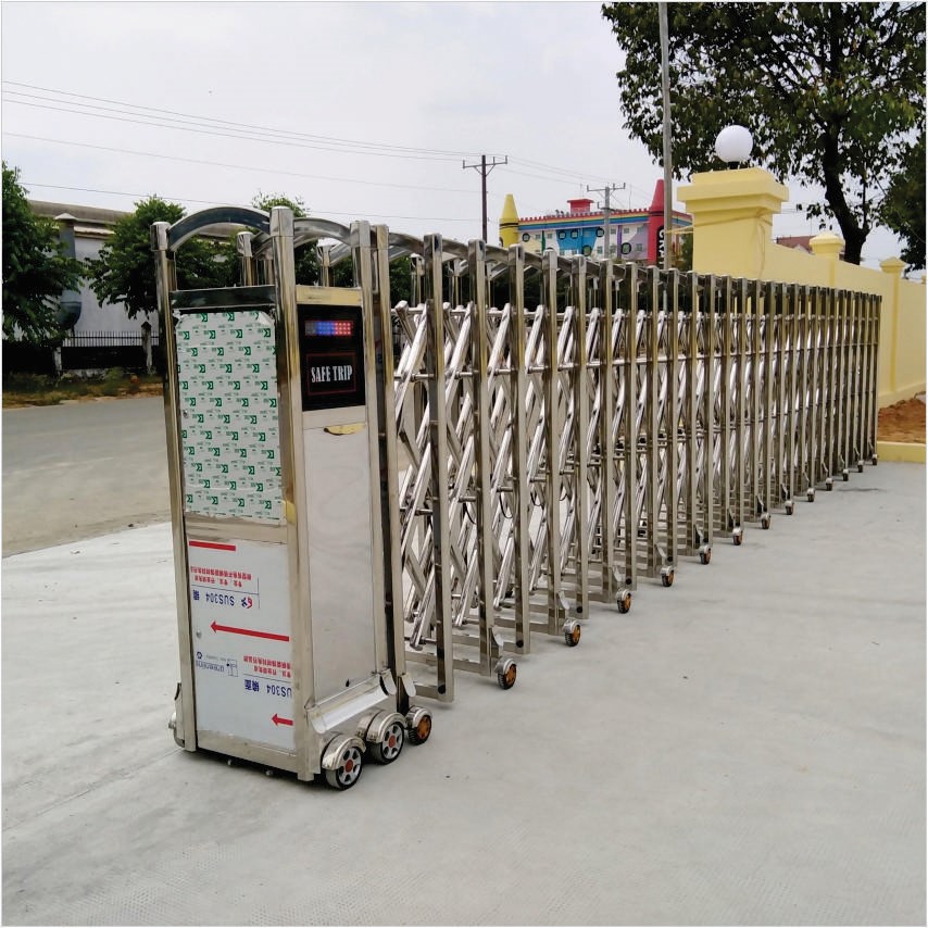 Cổng xếp INOX 304 Không Ray - Mẫu thông dụng nhất trên thị trường