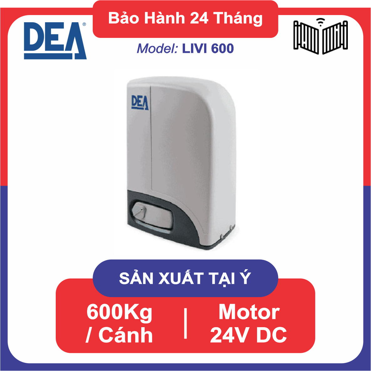 Cổng tự động trượt ngang DEA LIVI 600