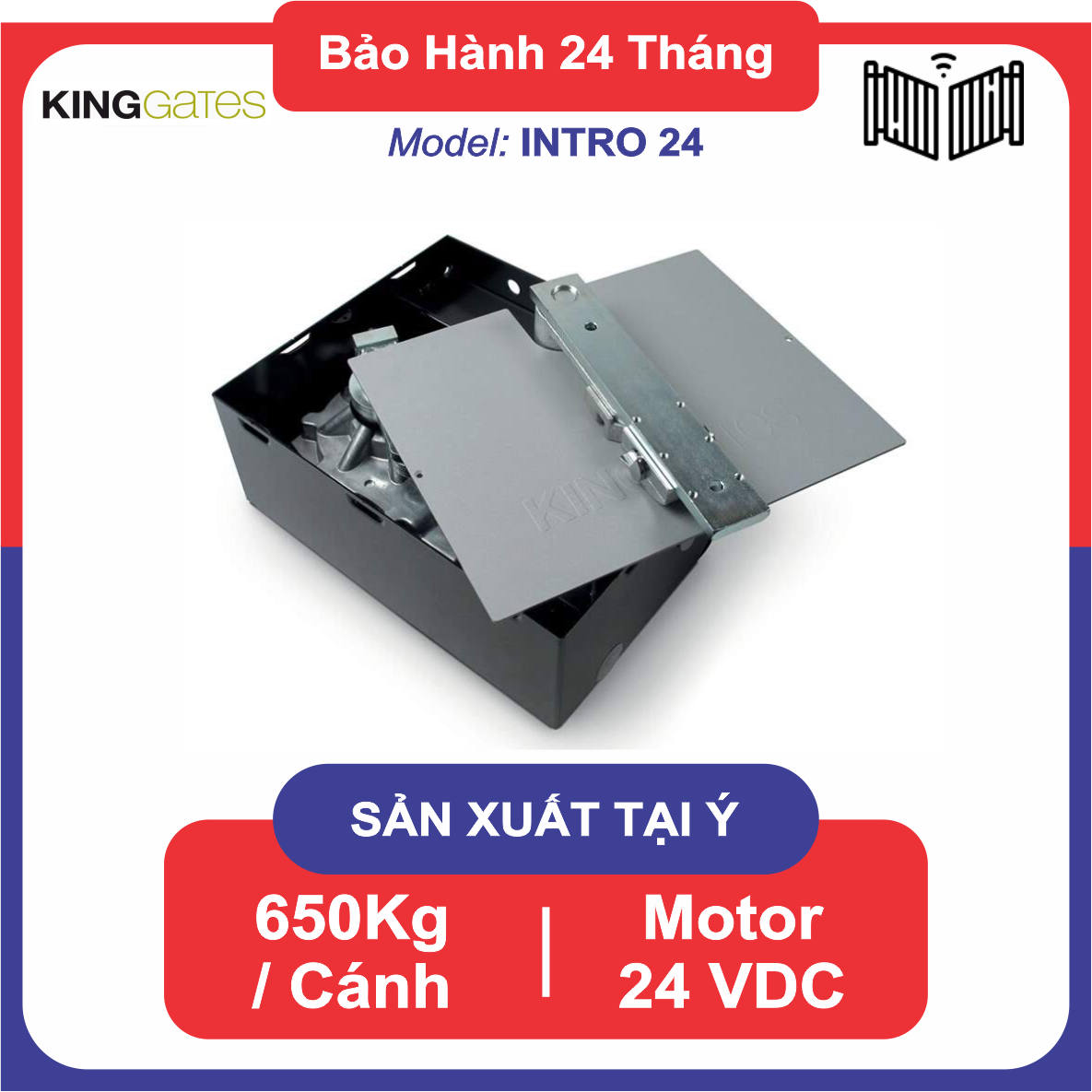 Cổng Tự Động Motor Âm Sàn KingGates Intro 24