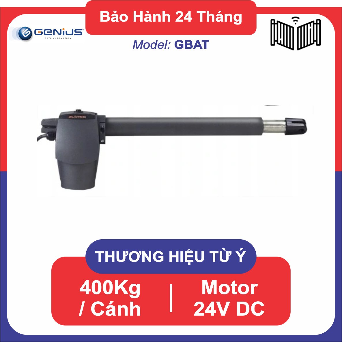 Cổng tự động motor cánh tay đòn GENIUS GBAT