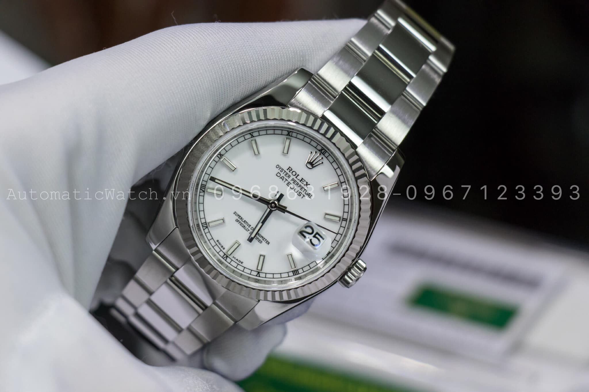 Đồng Hồ Rolex 116234 Replica  Oyster Perpetual 36 mm White