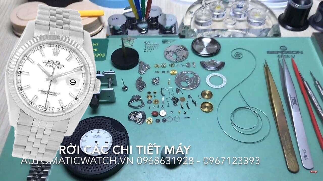 Lau dầu bảo dưỡng đồng hồ Rolex 116234 máy 3135