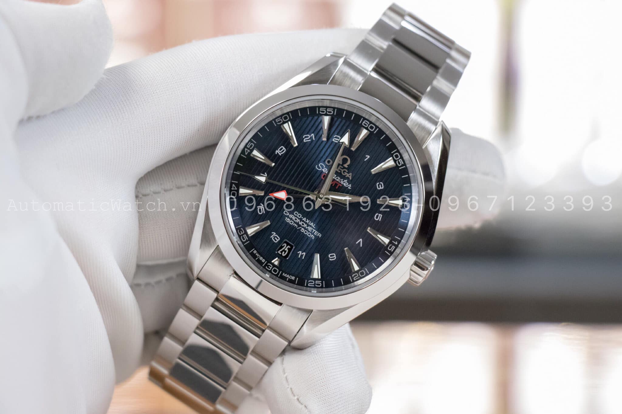 Đồng Hồ Omega Seamaster Aqua TerraGMT Automatic bản replica