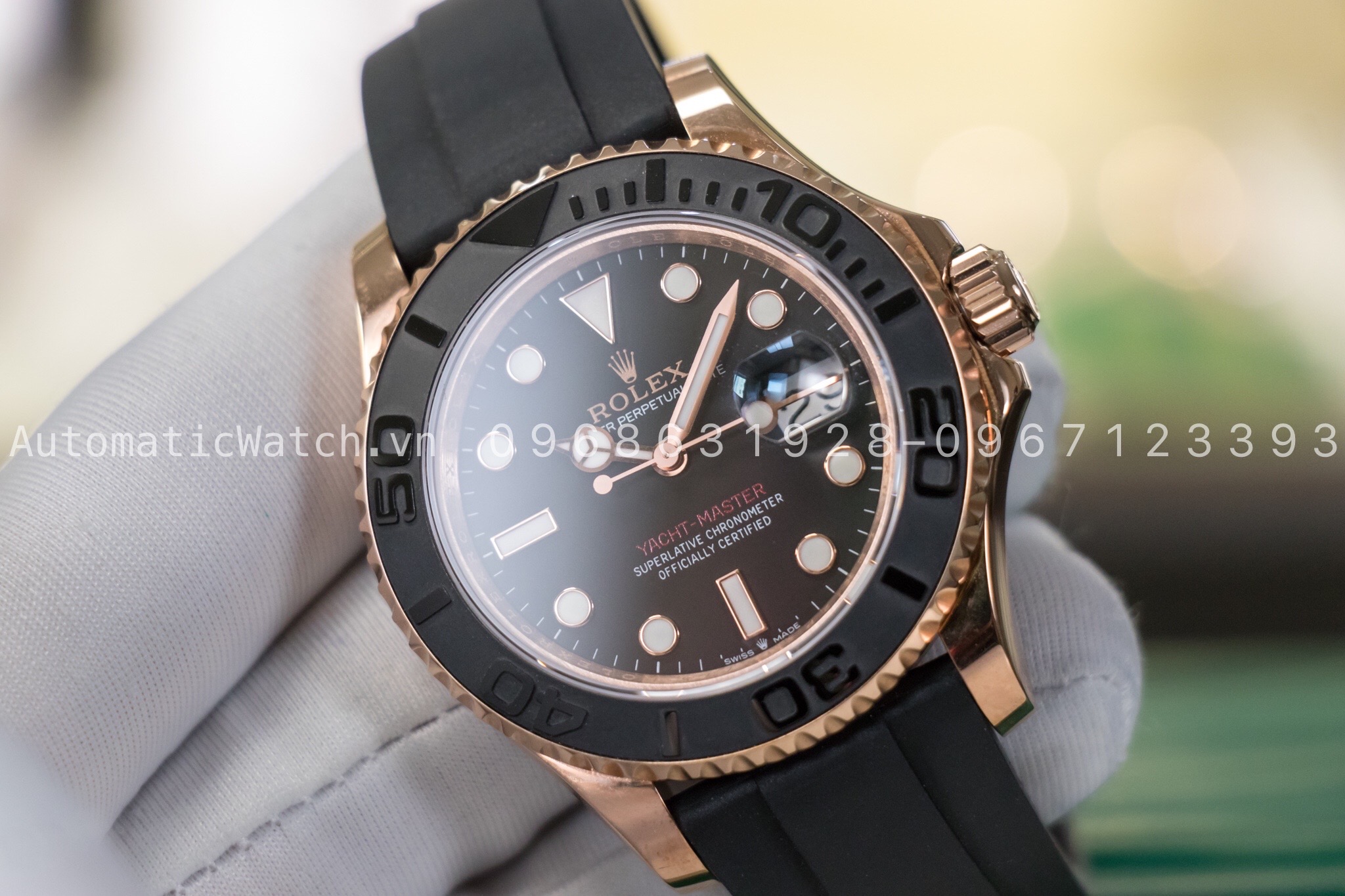 Đồng hồ Rolex Yacht-Master vàng hồng 40mm 126655