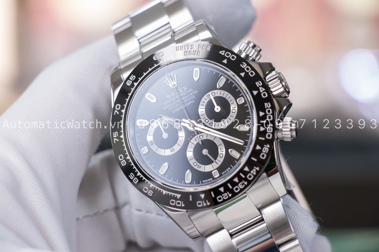 Đồng hồ Rolex Daytona Oyster Mặt đen Replica 116500 phiên bản 2020