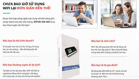 Bộ phát Wifi IGO 4G tốc độ siêu nhanh