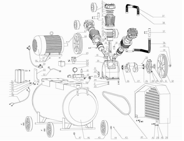 mô hình máy nén khí kouritsu chất lượng cao - Tân Phát