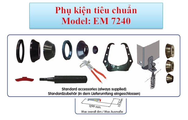 Các phụ kiện của thiết bị cân bằng động bánh xe