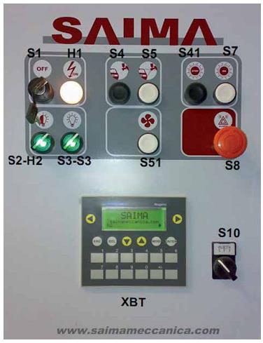 Nút điều khiển của bảng điện phòng sơn saima
