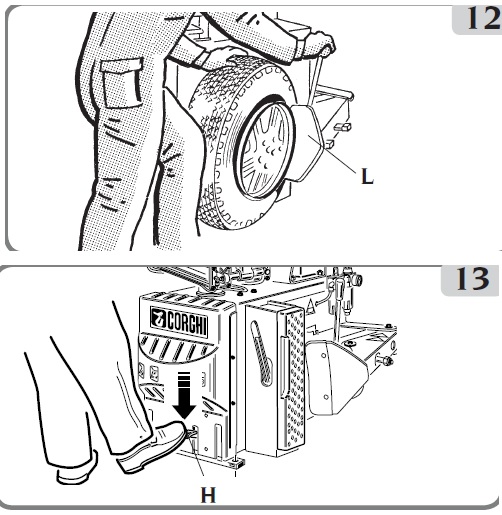 tháo lốp ra máy ra vào lốp Corghi A2000