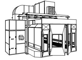 Đế là mặt phẳng cửa gió phòng sơn sai ma được thiết kế ở bên