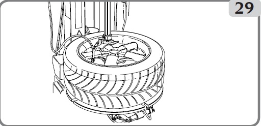 bơm lốp vơi máy ra vào lốp Corghi A2000