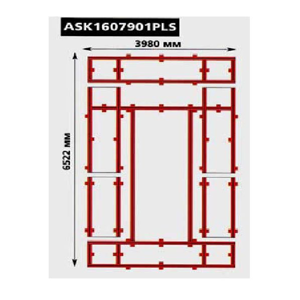 Bộ khung chịu lực kéo nắn lắp đặt kiểu chìm ASK1607901PLS , Bo keo nan xe tai nan chim ASK1607901PLS 