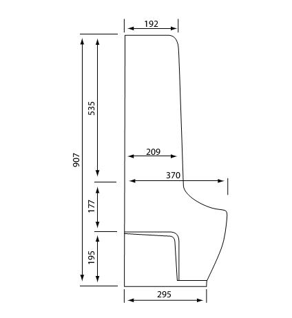 homextra-Bồn tiểu nam đứng Viglacera BS604