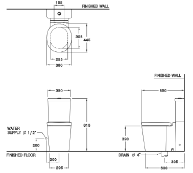 Bồn cầu 02 khối COTTO C17177-Olix