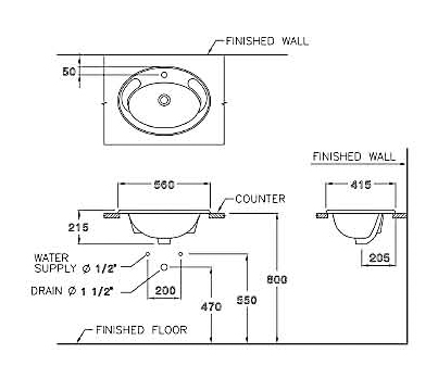 lavabo giá rẻ-Chậu rửa mặt đặt bàn COTTO C007