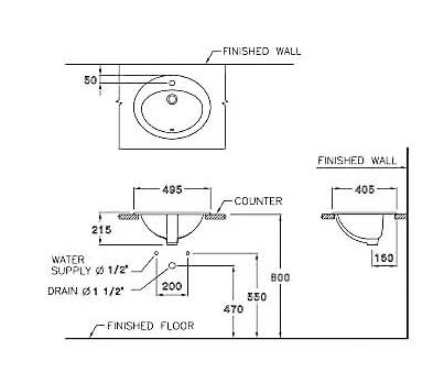 Chậu rửa mặt đặt bàn COTTO C029