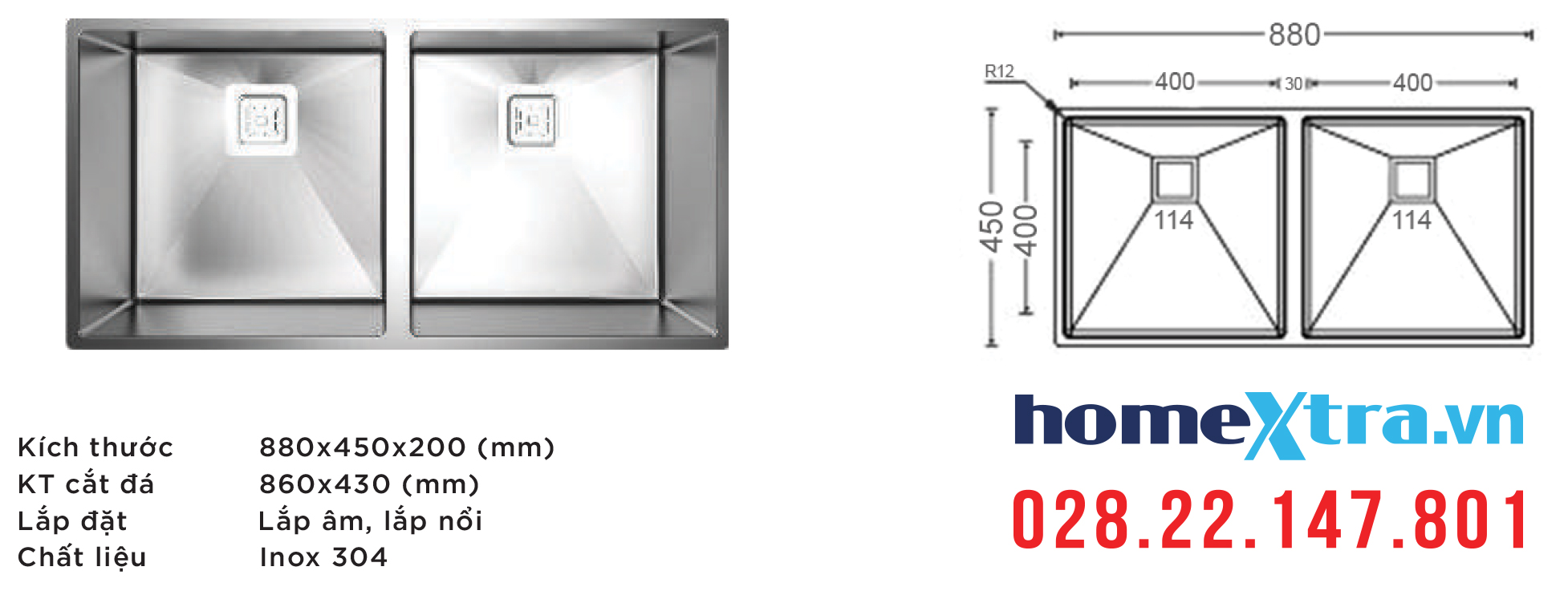 Chậu rửa chén Carysil IC-MQ9