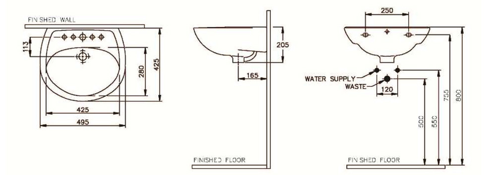 Lavabo treo tường DERBY_homextra.vn